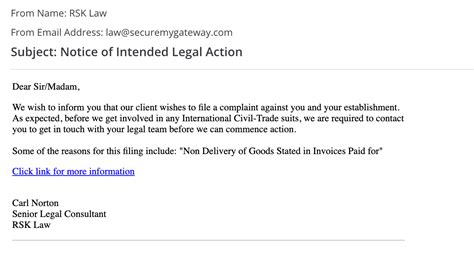 are fake emails legal